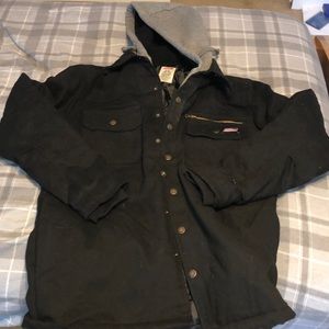 dickies big men's canvas shirt jacket